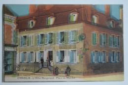 Cpa Colorisée CHABLIS L'hôtel Bergeraud Place Du Marché - Très Bon état - MAY08 - Chablis