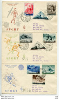 Venetia Club - Sport 1953 Su Tre Buste Viaggiate Racc. Per Il Canada - Neufs