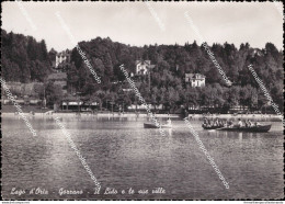 Ah850 Cartolina Lago D'orta Gozzano Il Lido E Le Sue Ville Provincia Di Novara - Novara