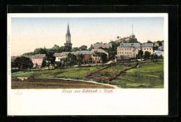 AK Schöneck I. Vogtl., Ortsansicht Mit Kirche  - Andere & Zonder Classificatie