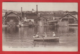 OUCHY SUISSE En 1915 "  LES CHANTIERS  "  BATEAUX - Autres & Non Classés