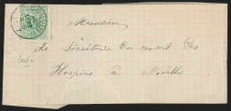Bande D'imprimé Affr N°45 De COUVIN/1887 Pour Nivelles - 1869-1888 Lion Couché