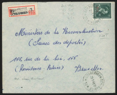 L. Recomm. Affr. N°724T Càd Agence Bilingue SCHAERBEEK/*13*/1947 - Sterstempels