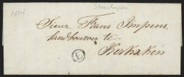 L. Datée 1864 STEENHUYSEN Pour KERKAKEN + Boîte "E" (distribué Dans La Même Tournée) - Autres