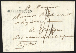 L. Datée 1820 De MARIEMBOURG Pour NAVAUGLE + "7/MARIEMBOURG" + Manuscr. "par Namur Et Marche En Famenne" + Port - 1815-1830 (Periodo Holandes)