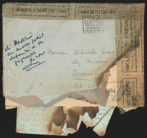 L. Accidentée De BRUXELLES Vers La France (Douai 1940 ?) Réparé + " Saisi Et Retourné/Autorité Militaire" - Lettres Accidentées