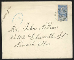 L. Affr. N°60 Càd TELLIN/1905 Pour NEWARK (USA) (au Dos: Flam. Arrivée 1907) - 1893-1900 Thin Beard