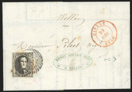 L. Datée 1850 Affr N° 3 P33 DINANT Pour WELLIN - 1849-1850 Medaillons (3/5)