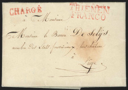 L. Datée 1817 Lettre Avec Marques "THIENEN/FRANCO" + "CHARGE ". - 1815-1830 (Holländische Periode)