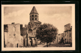CPA Saint-Saturnin, La Place De L`Eglise, La Chapelle Prè-Romane  - Other & Unclassified
