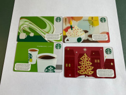 - 7 - Switzerland Starbucks 4 Different Cards - Cartes Cadeaux