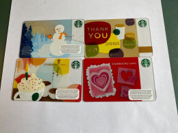 - 7 - Switzerland Starbucks 4 Different Cards - Cartes Cadeaux