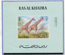 B 13 - Ras Al Khaima ** Michel N° 623B En Mini-bloc - Girafes - - Ra's Al-Chaima
