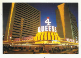 United States, Las Vegas, 4 Queens Hotel At Night. - Hotels & Restaurants