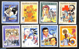 Guinea, Republic 1991 Events 8v, Mint NH, Health - Sport - Transport - Various - Space Exploration - Lions Club - Rotary - Rotary Club