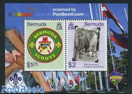 Bermuda 2007 Scouting Centenary S/s, Mint NH, Nature - Sport - Dogs - Scouting - Bermuda