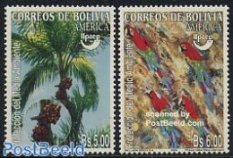 Bolivia 2004 UPAEP 2v, Mint NH, Nature - Birds - Environment - Parrots - Trees & Forests - U.P.A.E. - Milieubescherming & Klimaat