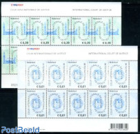 Netherlands 2004 Cour De Justice 2 M/ss, Mint NH, Various - Justice - Art - Architecture - Unused Stamps