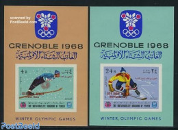 Yemen, Kingdom 1968 Olympic Winter Winners 2 S/s, Mint NH, Sport - Olympic Winter Games - Other & Unclassified