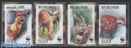 Burundi 2004 WWF, Sitatunga 4v [:::] Or [+], Mint NH, Nature - Animals (others & Mixed) - World Wildlife Fund (WWF) - Autres & Non Classés