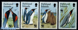 Falkland Islands 1991 WWF, Penguin 4v, Only WNF, Mint NH, Nature - Birds - Penguins - World Wildlife Fund (WWF) - Other & Unclassified