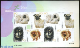 China People’s Republic 2006 Dogs Foil Sheet S-a (with 2 Sets), Mint NH, Nature - Dogs - Unused Stamps