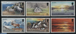 South Georgia / Falklands Dep. 1999 New Millennium 6v, Mint NH, Nature - Religion - Birds - Deer - Penguins - Churches.. - Eglises Et Cathédrales