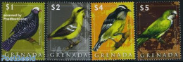Grenada 2008 Birds 4v, Mint NH, Nature - Birds - Parrots - Other & Unclassified