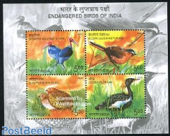 India 2006 Endangered Birds S/s, Mint NH, Nature - Birds - Unused Stamps