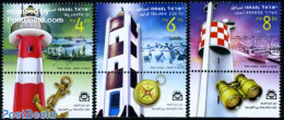 Israel 2009 Lighthouses 3v, Mint NH, Transport - Various - Ships And Boats - Lighthouses & Safety At Sea - Unused Stamps (with Tabs)