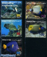 Yemen, Republic 1996 Fish 5v, Mint NH, Nature - Fish - Pesci