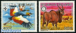 Guinea, Republic 1987 Animal Protection 2v, Mint NH, Nature - Sport - Various - Animals (others & Mixed) - Birds - Sco.. - Rotary Club