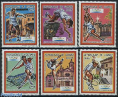 Guinea, Republic 1987 Olympic Games 6v, Mint NH, Sport - Athletics - Gymnastics - Olympic Games - Tennis - Leichtathletik