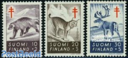 Finland 1957 Anti Tuberculosis, Animals 3v, Mint NH, Health - Nature - Anti Tuberculosis - Animals (others & Mixed) - .. - Unused Stamps