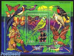 Guinea, Republic 1988 Scouting S/s, Mint NH, Nature - Sport - Birds - Butterflies - Scouting - Other & Unclassified