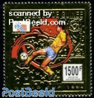 Guinea, Republic 1993 World Cup Football 1v, Gold, Mint NH, Sport - Football - Other & Unclassified