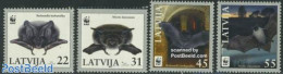 Latvia 2008 WWF, Bats 4v, Mint NH, Nature - Animals (others & Mixed) - Bats - World Wildlife Fund (WWF) - Other & Unclassified