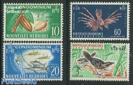 New Hebrides 1967 Definitives 4v F, Mint NH, Nature - Transport - Animals (others & Mixed) - Birds - Fish - Ships And .. - Neufs