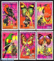 Guinea, Republic 1988 Scouting, Birds, Butterflies 6v, Mint NH, Nature - Sport - Birds - Butterflies - Scouting - Autres & Non Classés