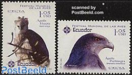 Ecuador 2003 Birds Of Prey 2v, Mint NH, Nature - Birds - Birds Of Prey - Owls - Equateur
