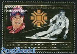 Guinea, Republic 1984 Olympic Winter Games 1v, Gold, Mint NH, Sport - Olympic Winter Games - Skiing - Skiing