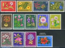 Sierra Leone 1963 Definitives, Flowers 13v, Unused (hinged), Nature - Flowers & Plants - Other & Unclassified