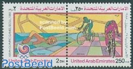 United Arab Emirates 1988 Olympic Games 2v [:], Mint NH, Sport - Cycling - Olympic Games - Swimming - Wielrennen