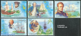 Vanuatu 1999 Sailing History 5v, Mint NH, History - Transport - Various - Explorers - Ships And Boats - Maps - Onderzoekers