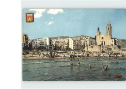 72300748 Sitges Strand Mit Kirche Costa Dorada Spanien - Sonstige & Ohne Zuordnung