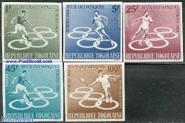 Togo 1964 Olympic Games 5v, Imperforated, Mint NH, Sport - Olympic Games - Sport (other And Mixed) - Tennis - Tennis
