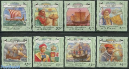 Saint Vincent & The Grenadines 1988 Explorers 8v, Mint NH, History - Transport - Explorers - Ships And Boats - Explorateurs