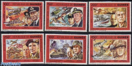 Guinea, Republic 1991 World War II 6v, Mint NH, History - Transport - Militarism - World War II - Aircraft & Aviation .. - Militaria