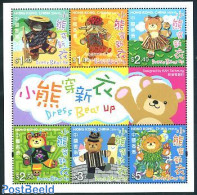 Hong Kong 2006 Dress Bear Up S/s, Mint NH, Various - Teddy Bears - Toys & Children's Games - Art - Clocks - Ungebraucht