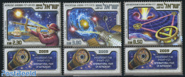 Israel 2009 Astronomy 3v, Mint NH, Science - Transport - Astronomy - Weights & Measures - Ships And Boats - Space Expl.. - Unused Stamps (with Tabs)